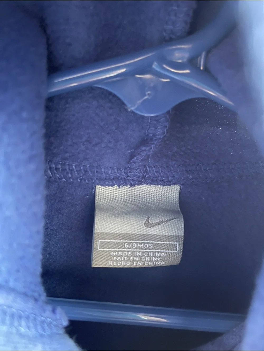 Nike Kids Blue Hooded Zip Sweatshirt 6-9M